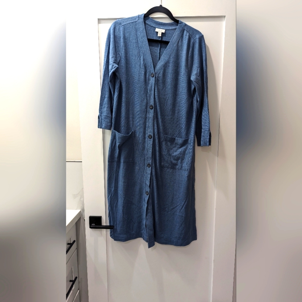 Women's pure J.Jill blue cardigan dress